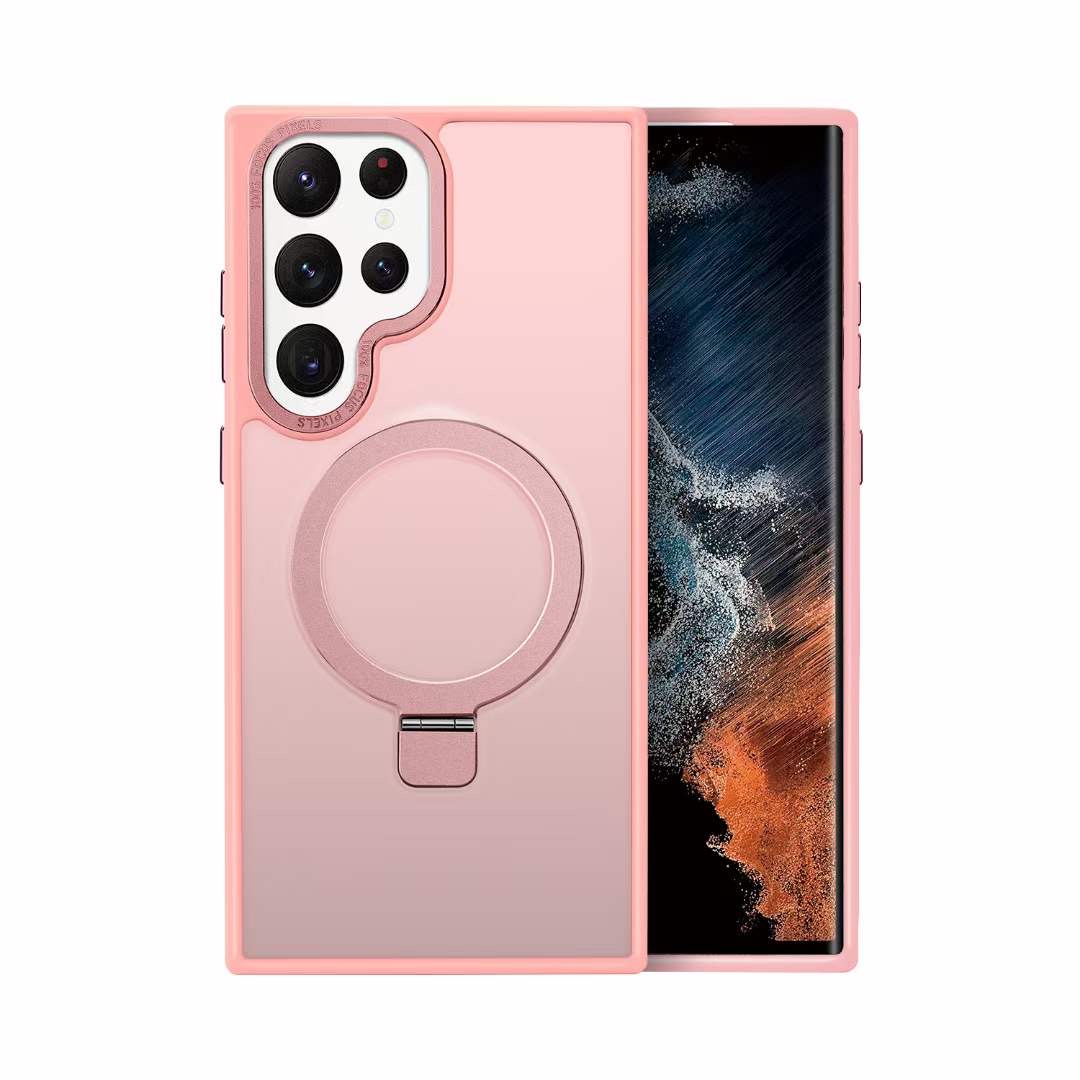 Samsung Galaxy Funda Magnética Skin con Soporte de la Serie Regal, Soporte Bidireccional, Fina, Antigolpes