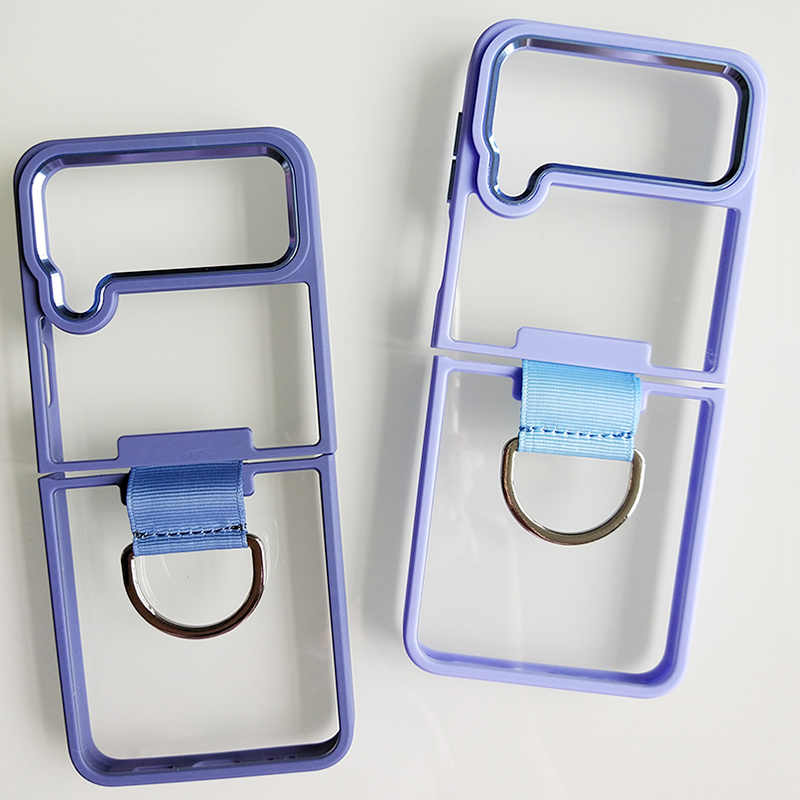 Galaxy Z Flip4 Armor Clear Series Hybrid Case with Finger Ring, Sleek and Shockproof
