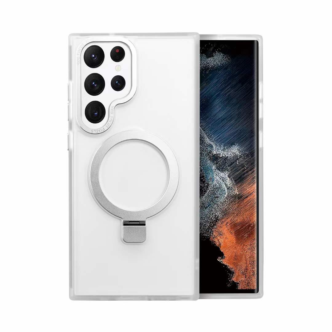 Samsung Galaxy Funda Magnética Skin con Soporte de la Serie Regal, Soporte Bidireccional, Fina, Antigolpes