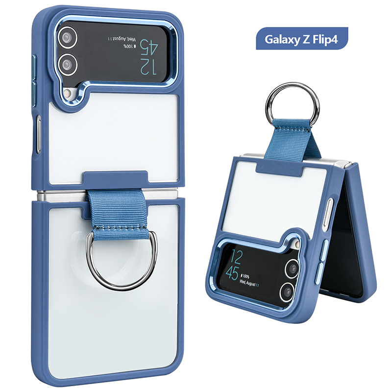 Galaxy Z Flip4 Armor Clear Series Hybrid Case with Finger Ring, Sleek and Shockproof