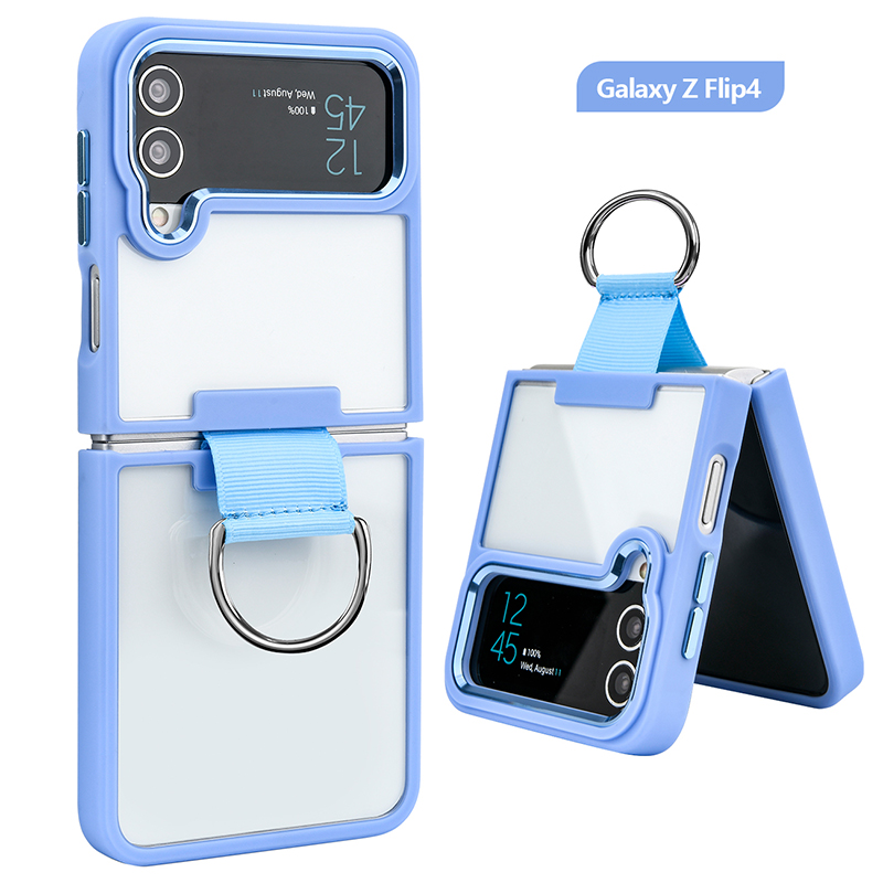 Galaxy Z Flip4 Armor Clear Series Hybrid Case with Finger Ring, Sleek and Shockproof