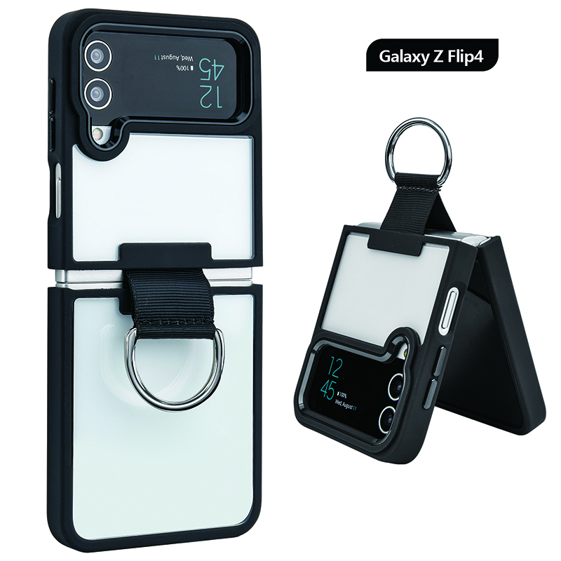 Galaxy Z Flip4 Armor Clear Series Hybrid Case with Finger Ring, Sleek and Shockproof