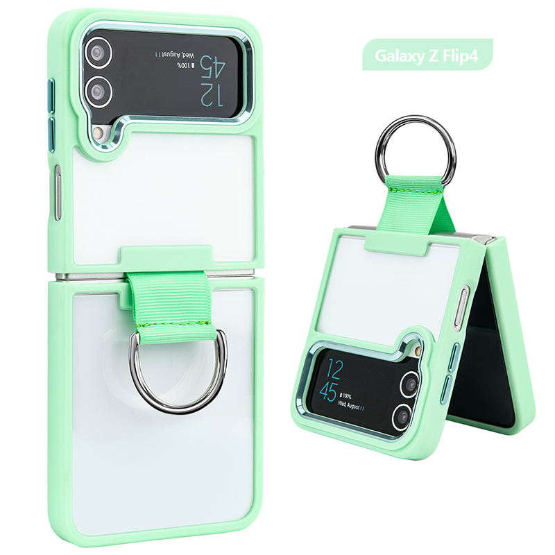 Galaxy Z Flip4 Armor Clear Series Hybrid Case with Finger Ring, Sleek and Shockproof