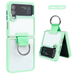 Galaxy Z Flip4 Armor Clear Series Hybrid Case with Finger Ring, Sleek and Shockproof
