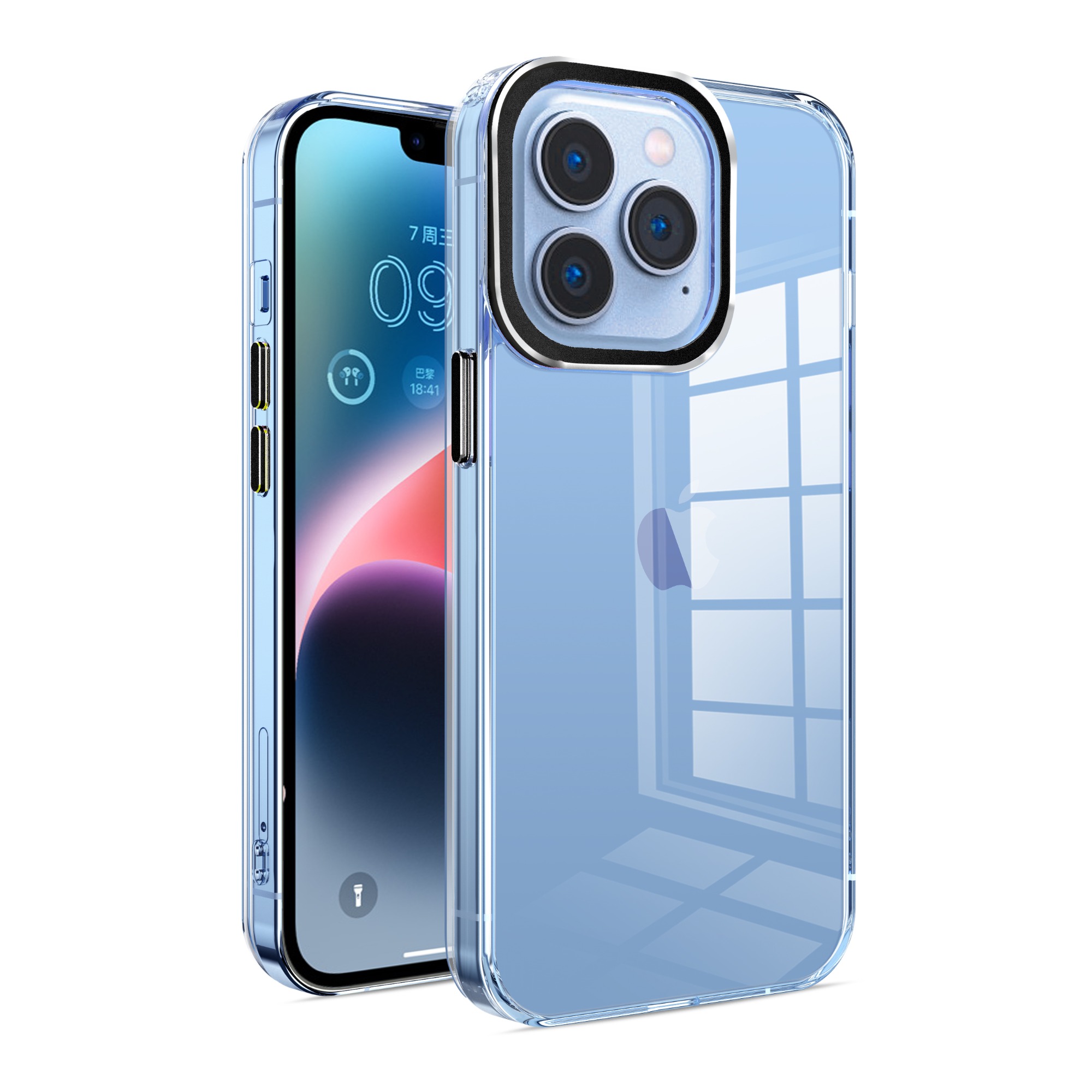 Funda de la Serie Jade Clara con Protector de Cámara, Fina y Antigolpes