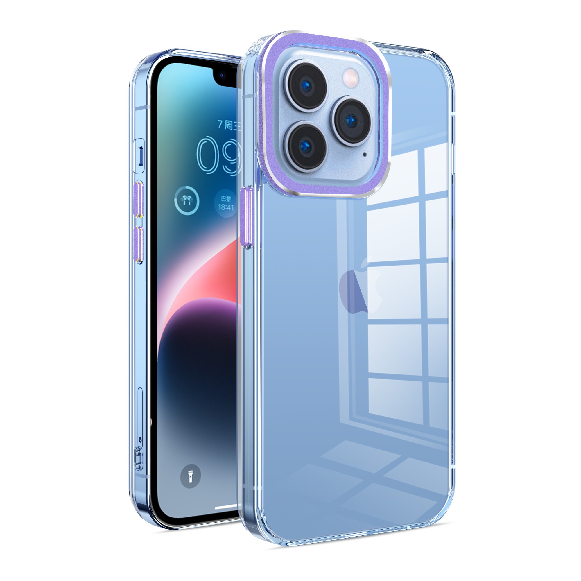 Funda de la Serie Jade Clara con Protector de Cámara, Fina y Antigolpes