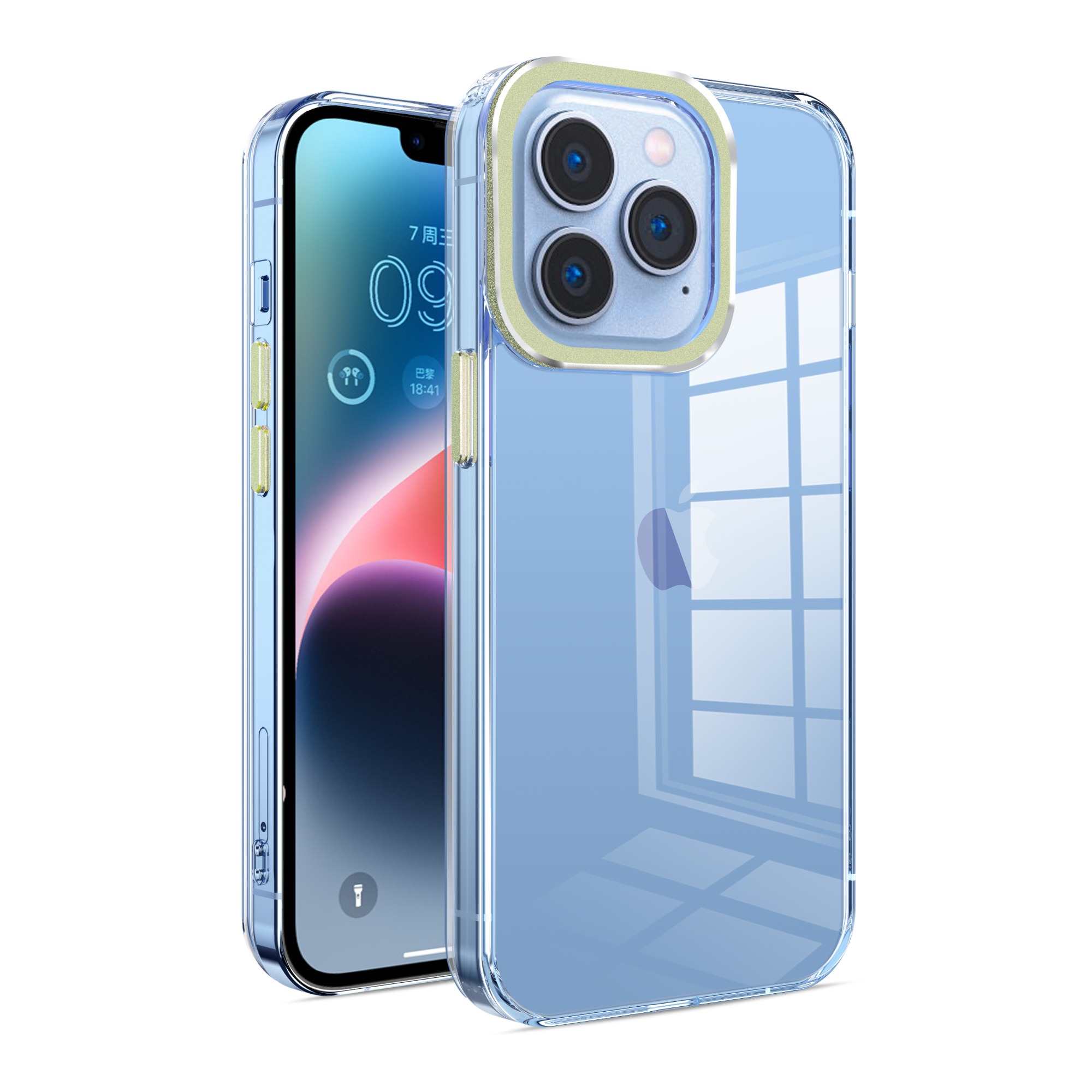 Funda de la Serie Jade Clara con Protector de Cámara, Fina y Antigolpes