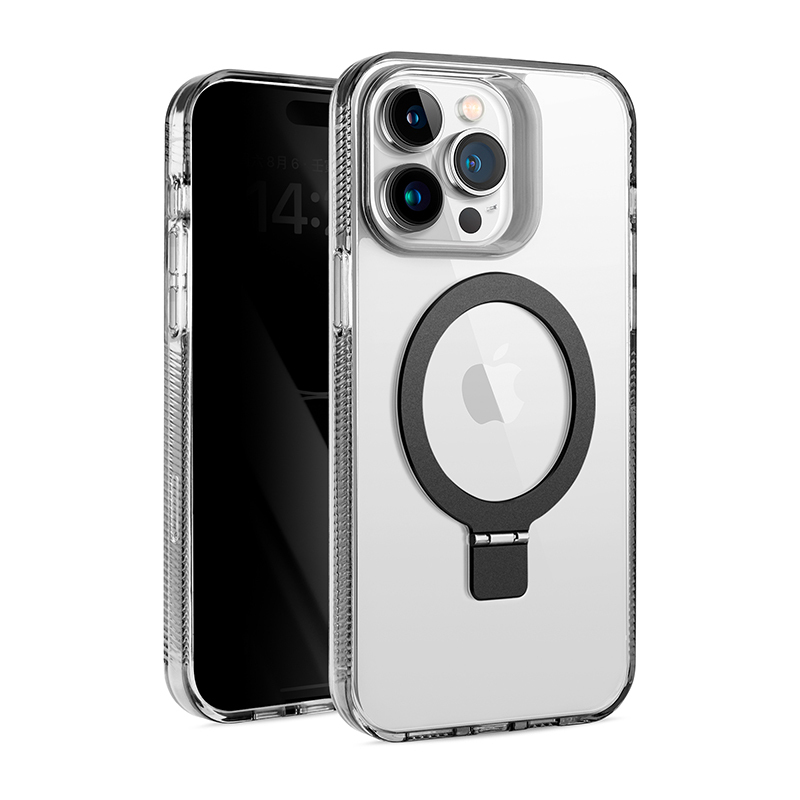 闪耀透明支架磁吸系列手机壳，双向支架、轻薄美观、防震防摔