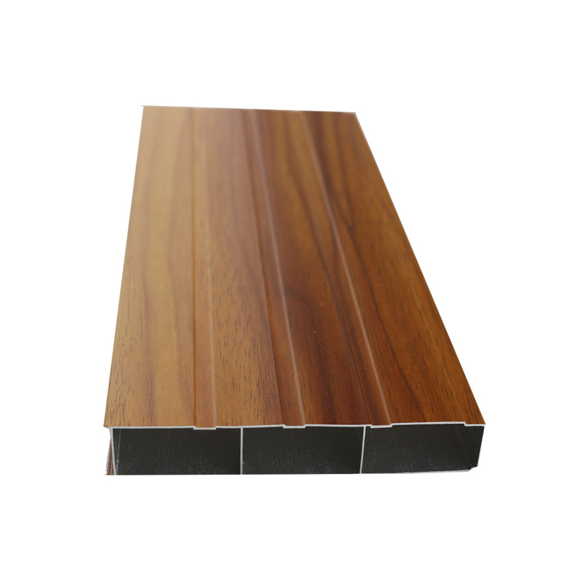 Aluminum profile with wood grain