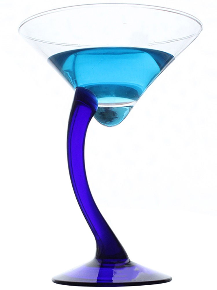 Sister.ly Vortex Martini Glasses - Set Of 2, 8 Oz Lead-Free Crystal With Unique Spiral Design