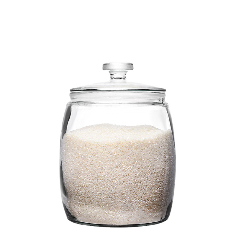 Glass rice storage containers