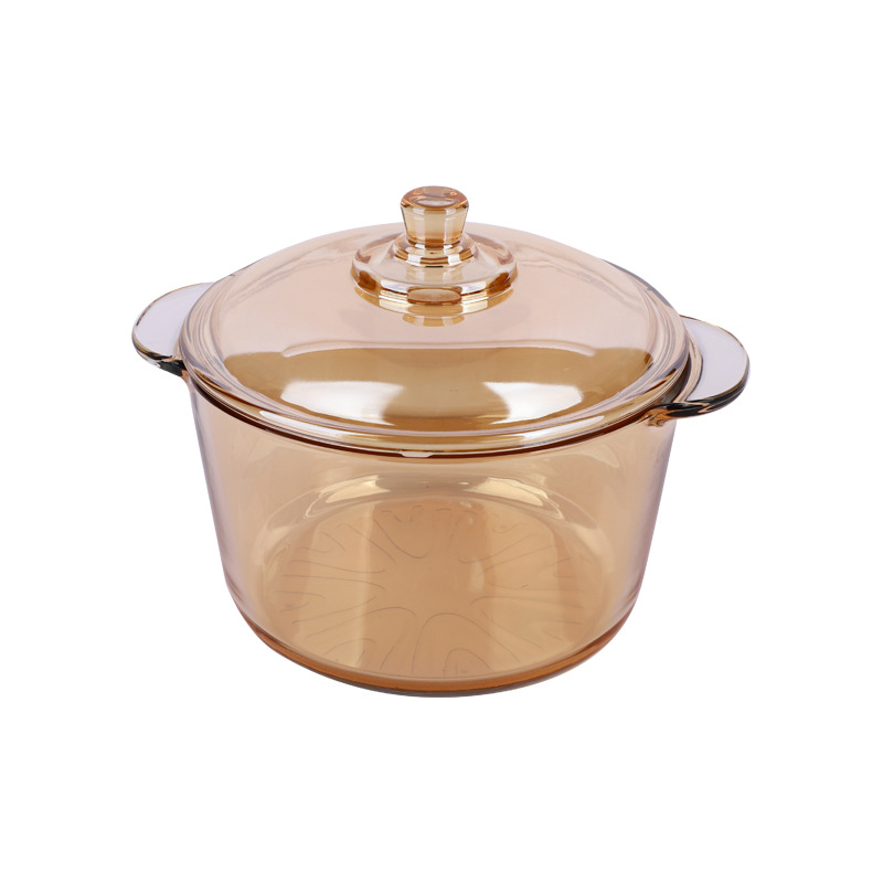 Amber Glass Pot