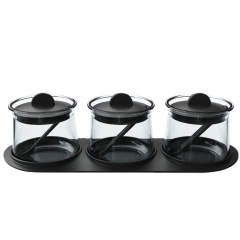 Glass Condiment Spice Jars