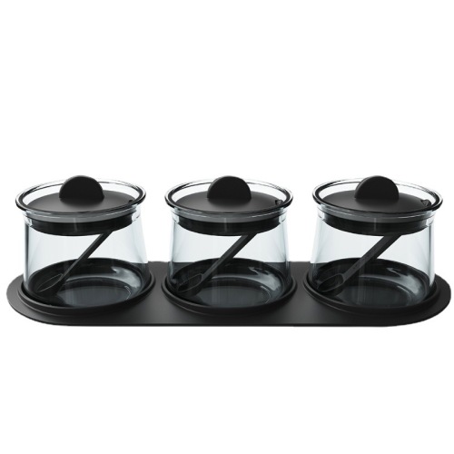 Glass Condiment Spice Jars
