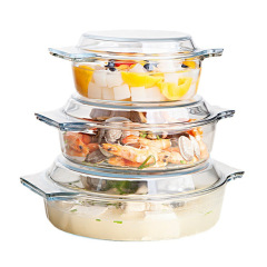 Glass baking dish with lid