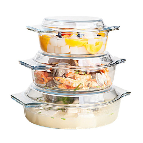 Glass baking dish with lid