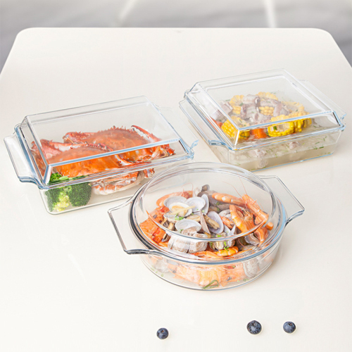 Glass baking dish with lid