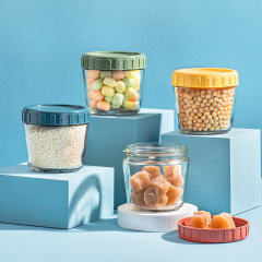 Small glass jars with sealed lids