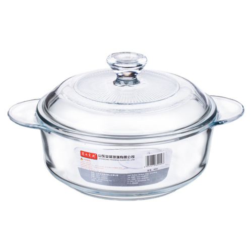 Glass roasting dish with lid