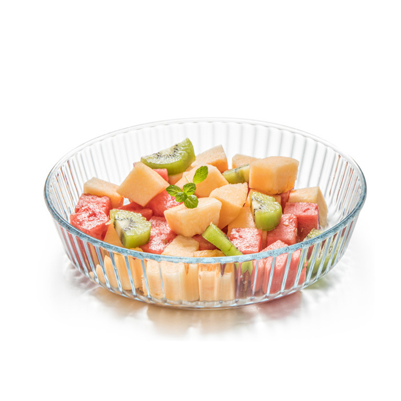 Round glass baking dish without lid