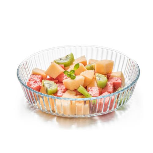 Round glass baking dish without lid