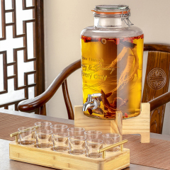 Wine glass jar with sealed lid