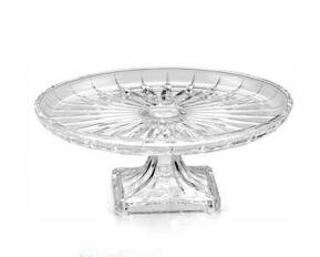 Round Glass Platter With Stand