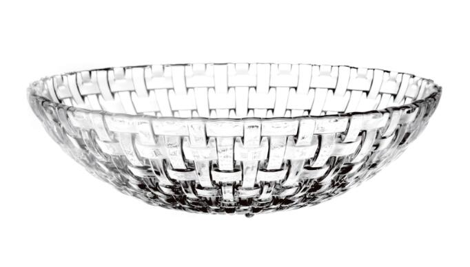 Glass fruit bowl