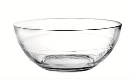 Glass salad bowl