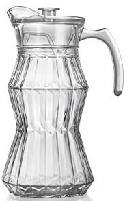 Water glass jug with lid