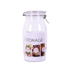 Large glass jars with sealed lids
