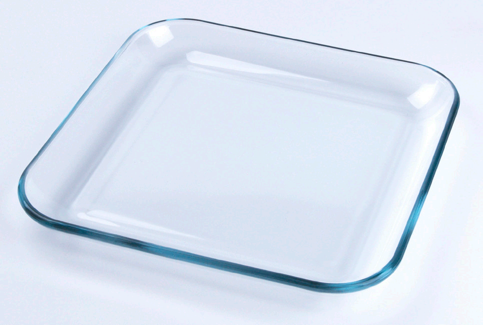 Clear glass dinner plates