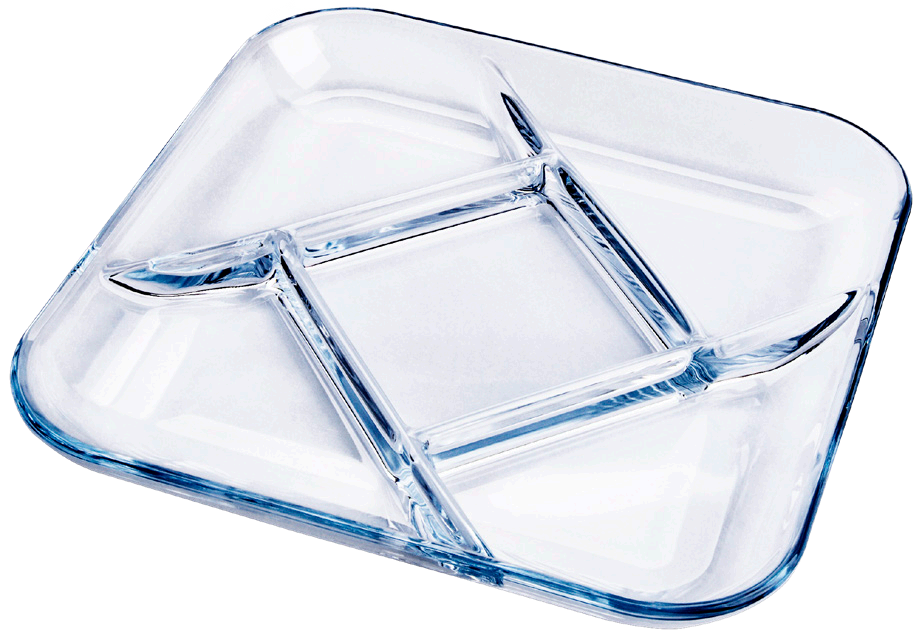 Square glass dinner plates