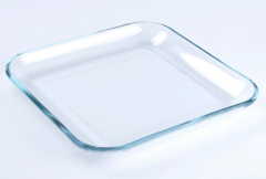 Clear glass dinner plates