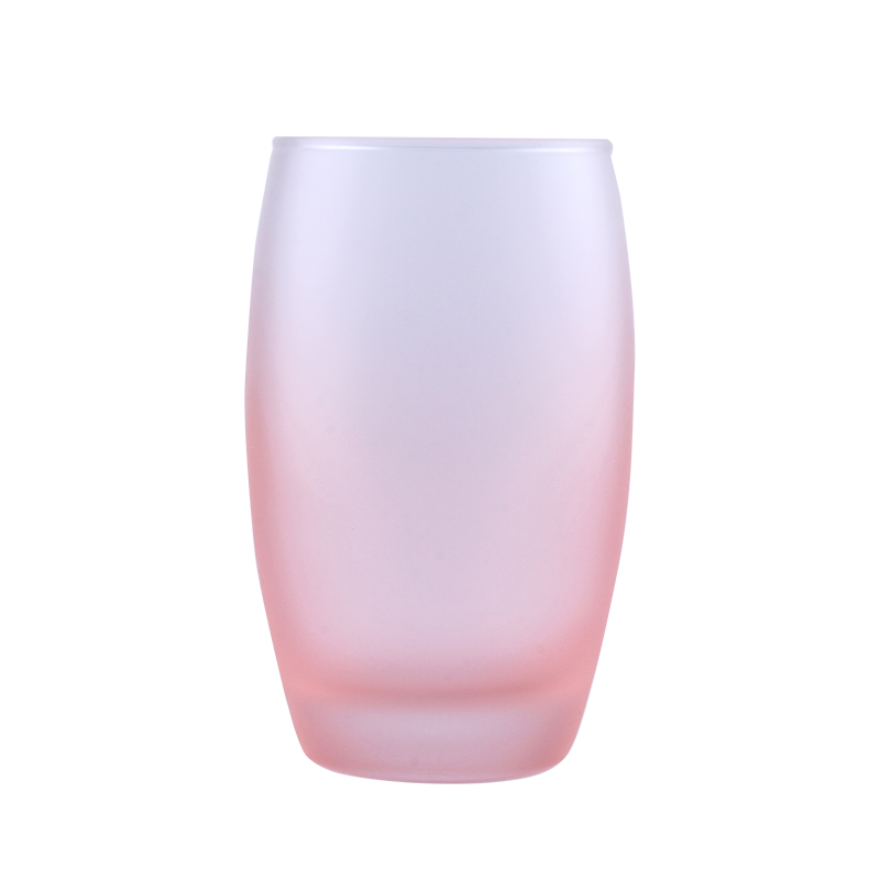 Frosted stemless wine glasses