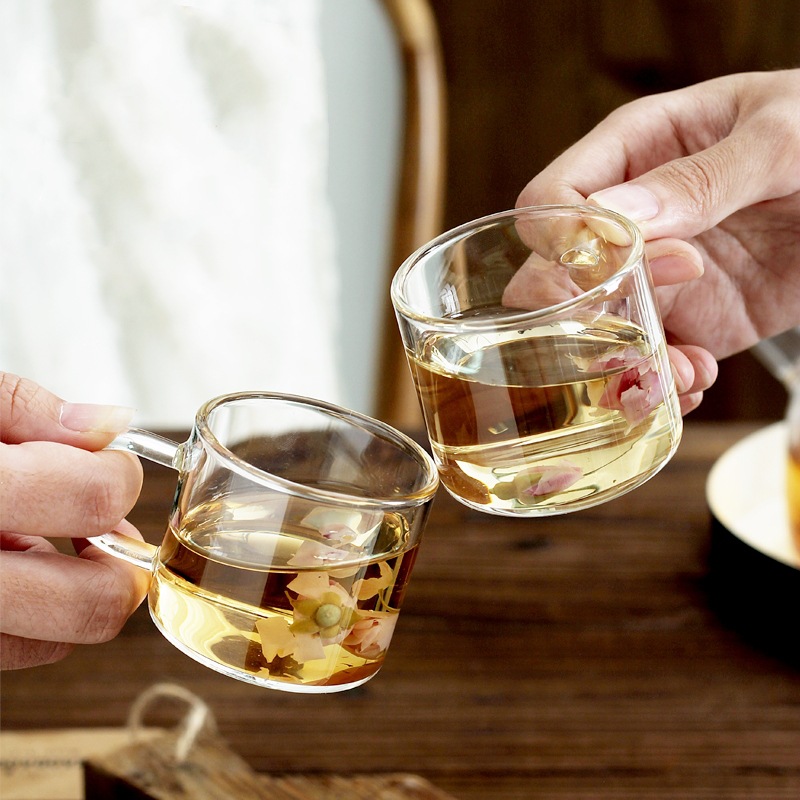 Amber Borosilicate Tea Glass