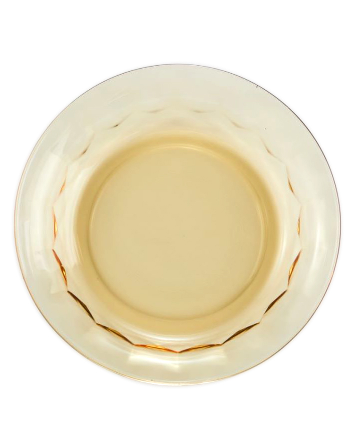 Amber depression glass plates