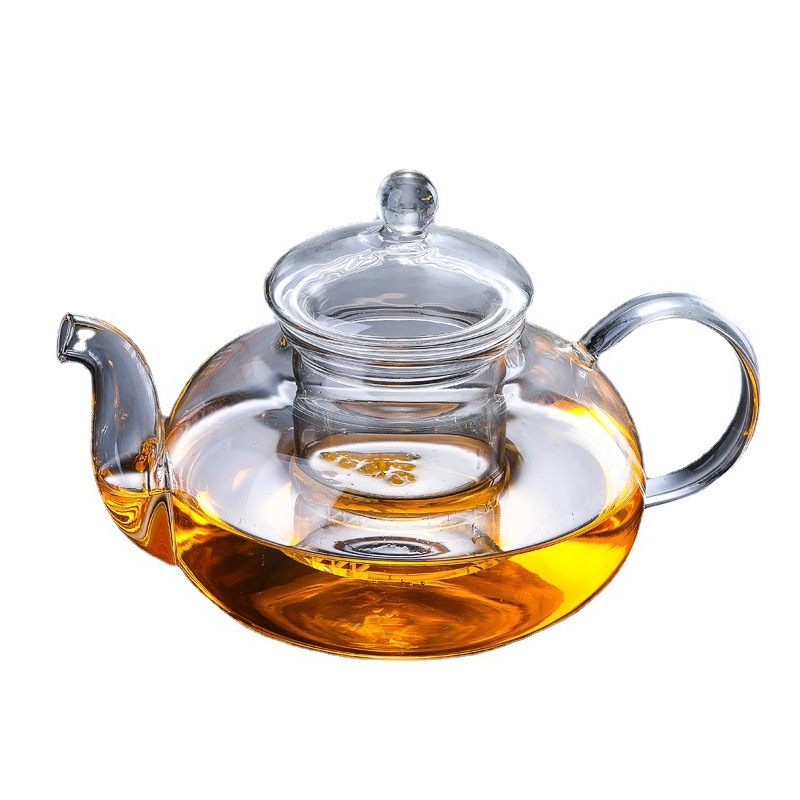 Transparent glass tea cup set