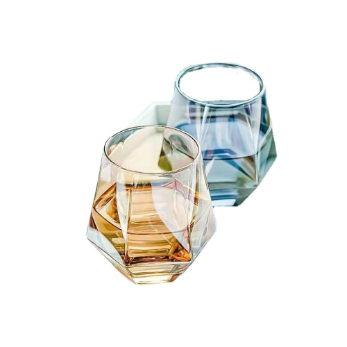Amber colored drinking glasses