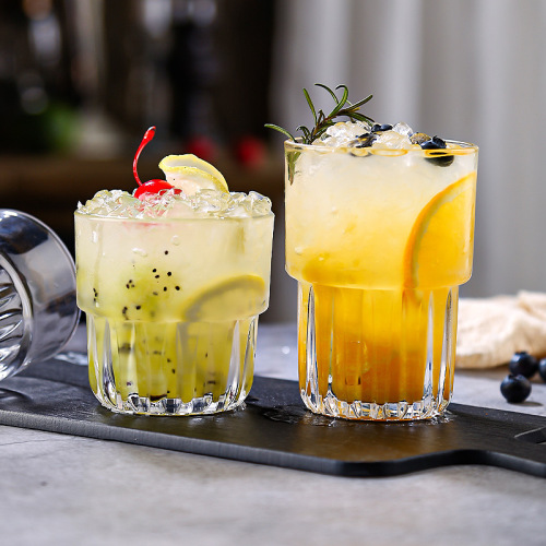 Glass clear coffee cups