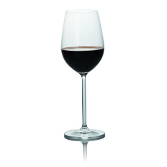 Engraved red wine glasses