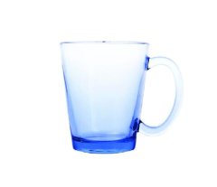 Blue water tumbler with handle