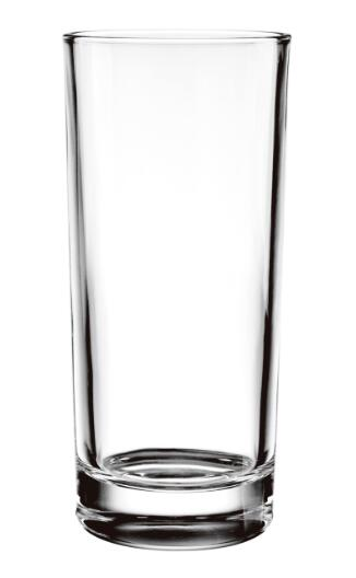Transparent drinking glass