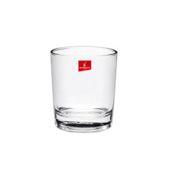 Transparent drinking glass