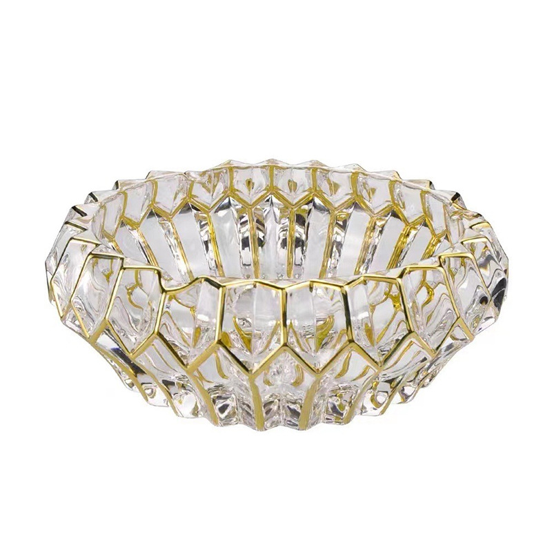 Heavy clear glass ashtray