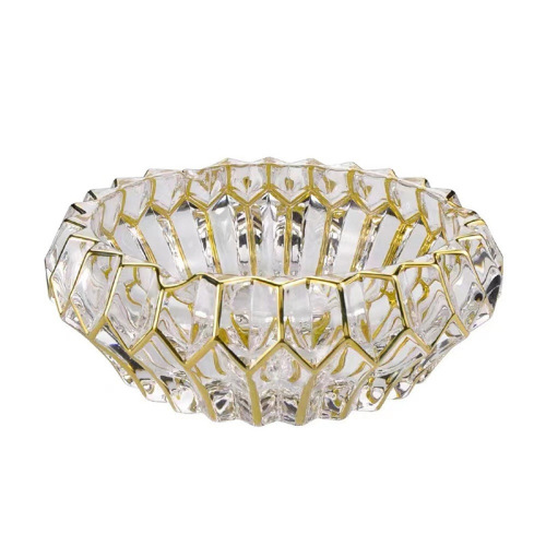 Heavy clear glass ashtray