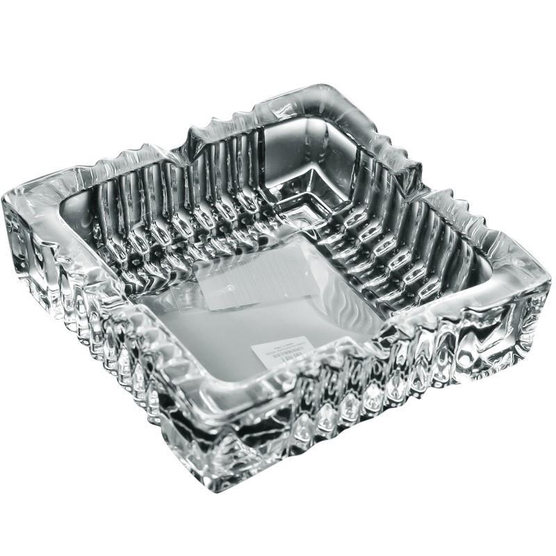 Large clear glass ashtray