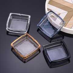 Square blue glass ashtray
