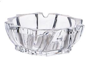 Clear glass ashtray