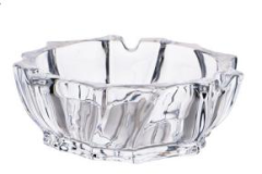 Clear glass ashtray